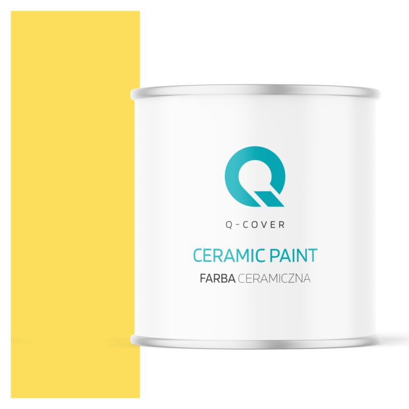 Farba Ceramiczna Do Ścian i Sufitów Q-Cover Żółty H6872 Głęboki Mat 2L