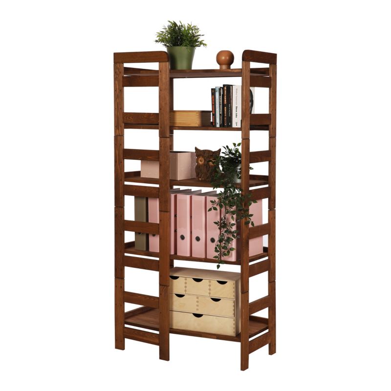 Regał modułowy MODO24 z pełnymi półkami 39 x 72 x 45 cm moduł 3 brązowy 1 szt.