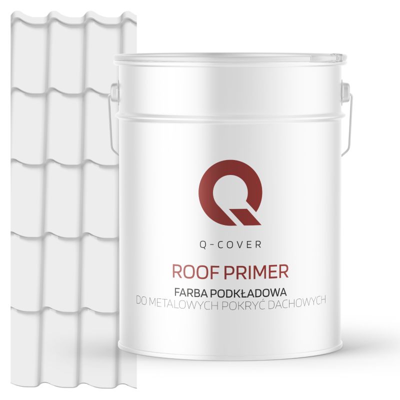 Farba Podkładowa do Metalowych Pokryć Dachowych Q-Cover Biały drogowy RAL9016 10L