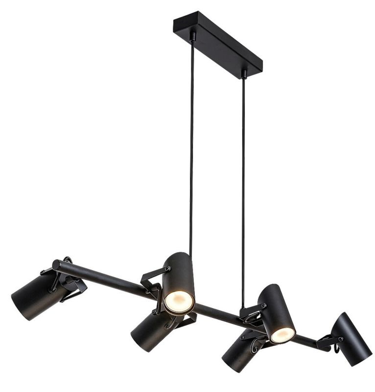 Lampa wisząca Rabalux Maximilian czarny matowy wym: 150 x 87 cm 6xGU10 x 1 szt.