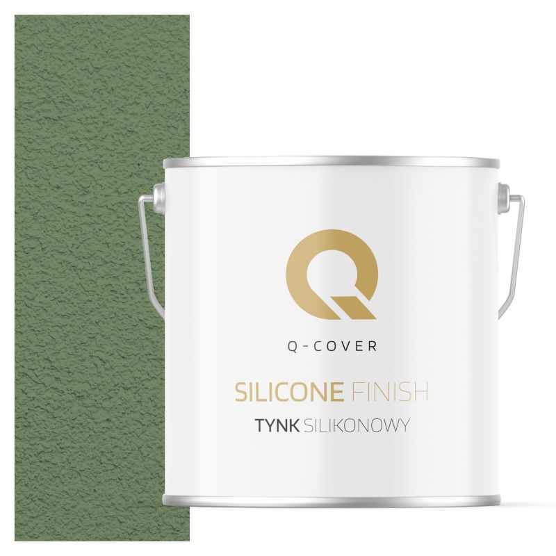 Tynk Silikonowy Elewacyjny Baranek 3.0mm Q-Cover Zielony ciemny F476 7KG