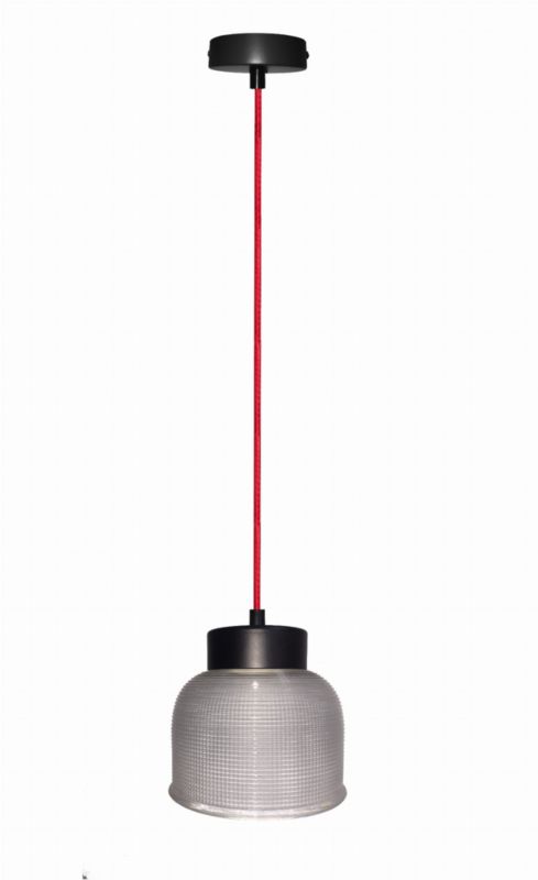 Lampa sufitowa wisząca Candellux Liverpool 2792 czarno-szara-czerwona szerokość 14.5 cm 1xE27 x 40W 1 szt.