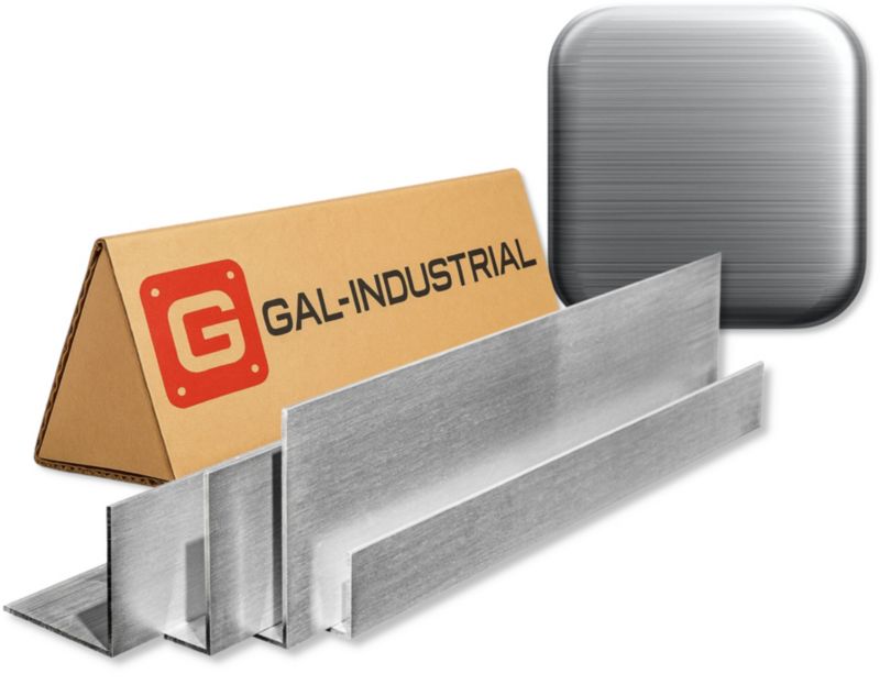 Kątownik Aluminiowy SZCZOTKOWANY GAL-INDUSTRIAL 50x30x2mm 160cm Alu + Cięcie na wymiar 1szt.