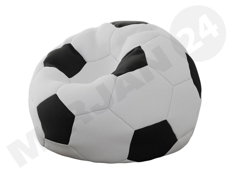 Pufa Piłka MIRJAN 24 Ksante 500L ekoskóra biała + ekoskóra czarna 1 szt.