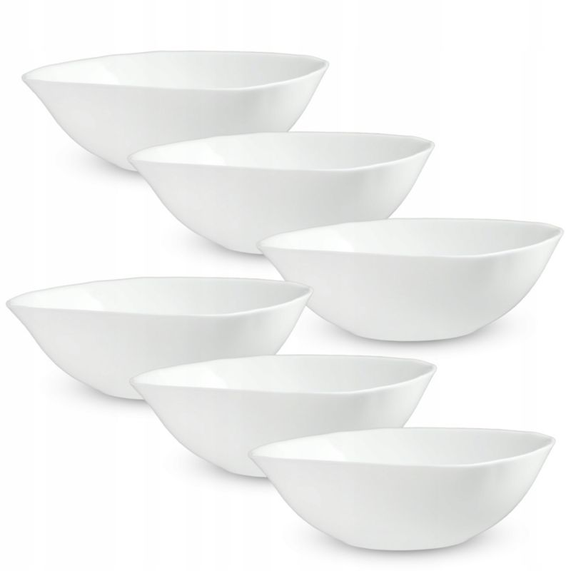 Salaterki KADAX Szklane Białe Do Zupy Przekąsek 19cm 6szt