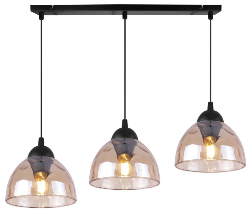 Lampa sufitowa wisząca Light Home LH Venice 3x E27 60W klosz miodowy 1szt.