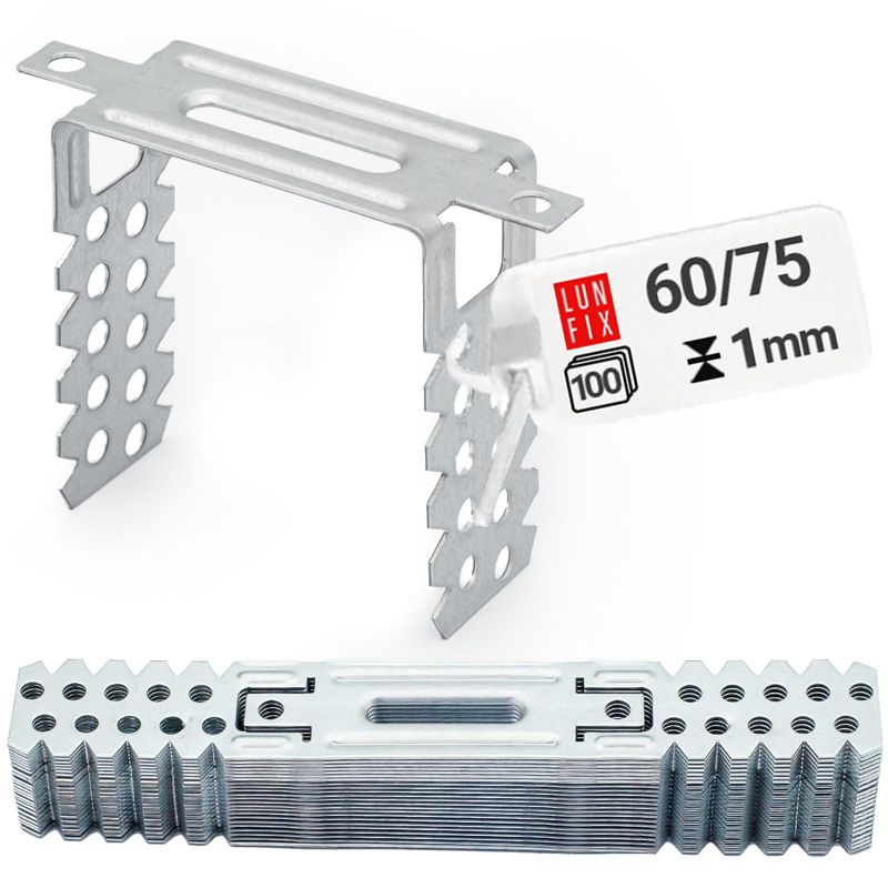 Wieszak do sufitów podwieszanych Lun Fix płaski 60x75x1 mm 100szt.