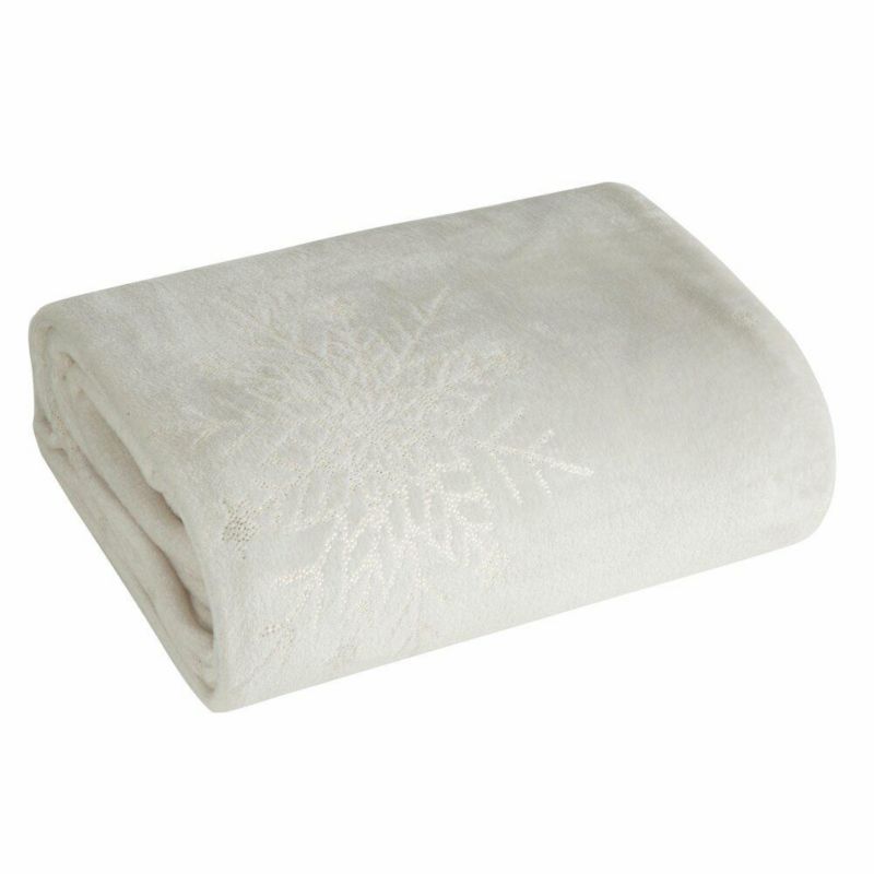 Koc Świąteczny Koc29 Eurofirany Kremowy Poliester 150X200 cm 1 szt.