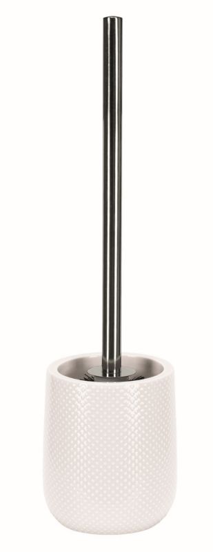 Szczotka toaletowa Kleine Wolke dotty biała 11x11x40,5 cm kamionka 1 szt.