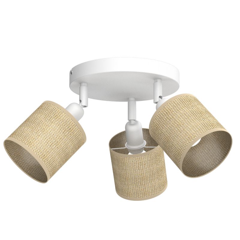 Lampa sufitowa Luminex Jute Spot kremowo-biały mat 3 x E14 x 15W wym: 21 x 34 x 34 cm - 1 szt.