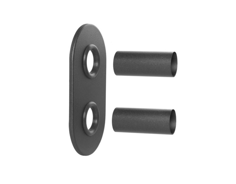 Maskownica podwójna do grzejnika Invena grafit, stal nierdzewna, tuleje mosiężne, 1 szt.