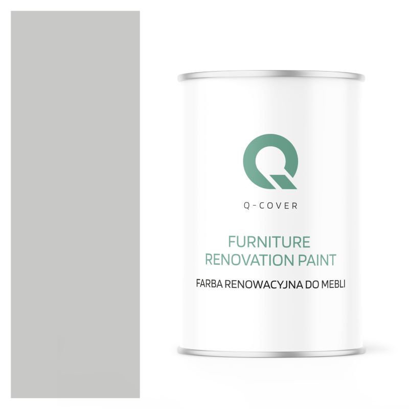 Farba Renowacyjna do Mebli Q-Cover Szary mleczny RAL7047 Mat 1L