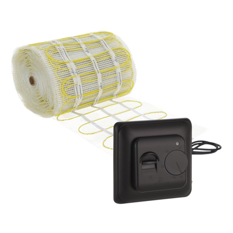 Zestaw mat grzewczych pod płytki Mission Air MA-160 16m² + Aries Czarny 1szt