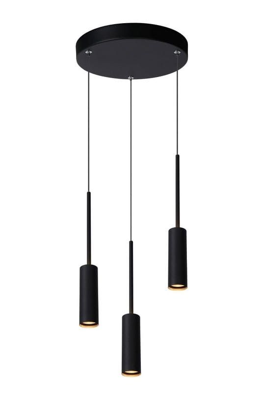 Lampa sufitowa wisząca Lucide Tubule 1863 czarna szerokość 26 cm wbudowany LED 7W 1 szt.