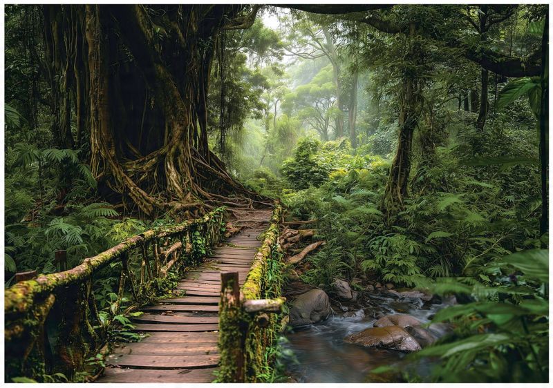 Fototapeta 3D Alejka Las Natura WALLARENA 350x250 cm Tapeta Do Sypialni Salonu Kuchni 1 szt.