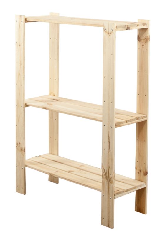 Regał drewniany MODO24 sosnowy 115 cm do spiżarni i schowka 1 szt.