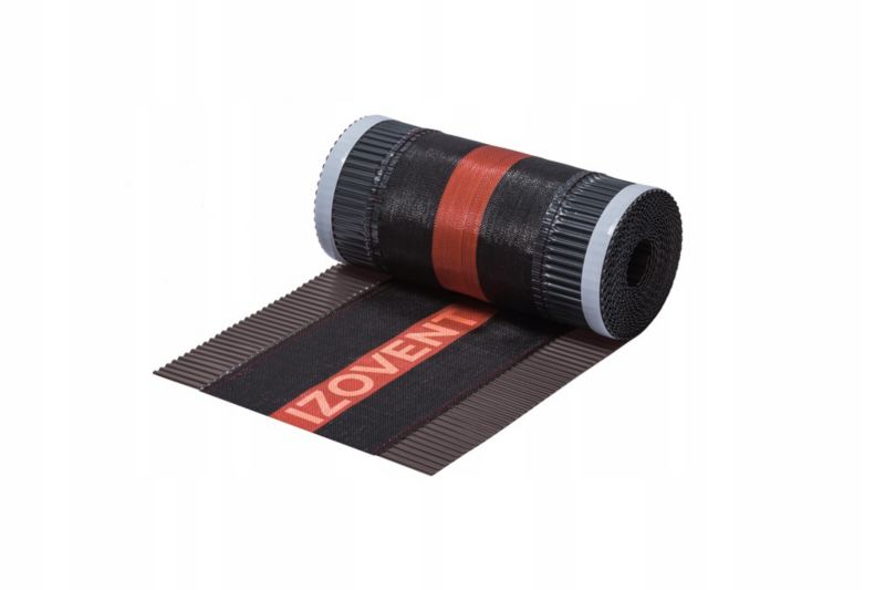 Taśma kalenicowa 4ROOF Izovent STANDARD 310mm 5m x 2 rolki - 10mb brąz RAL8019 wytrzymała odporna 1 kpl (2 rolki)