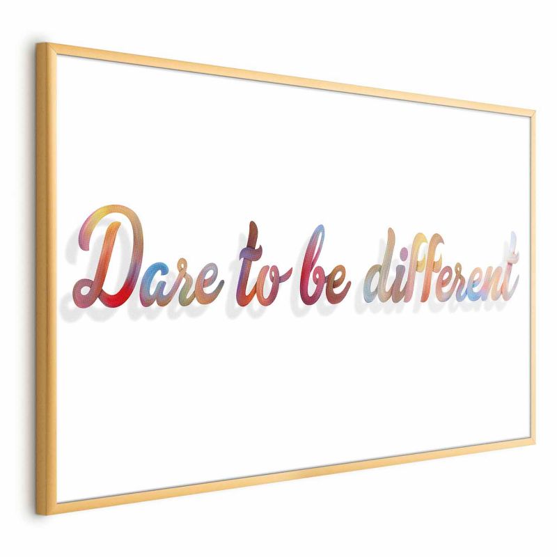 Plakat Artgeist Be different 90x60 cm z ramą złotą 1 szt