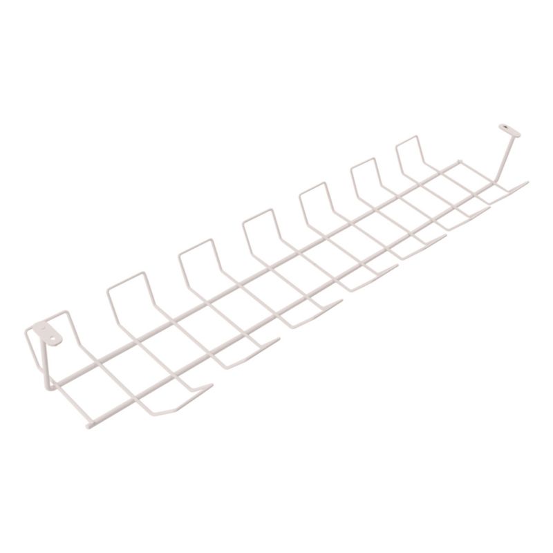 Prowadzenie poziome kabli organizer podblatowy Hakner 700mm biały - 1 szt.