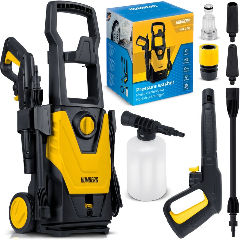 Myjka ciśnieniowa Humberg aluminiowa 1800W 230 bar turbodysza zestaw 1 szt.