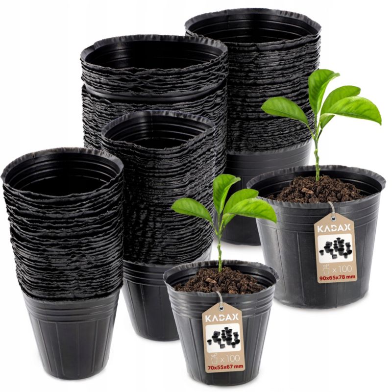 Doniczka KADAX Produkcyjna 200x Doniczki 7+9cm Na Rozsady Sadzonki miękka 1szt.