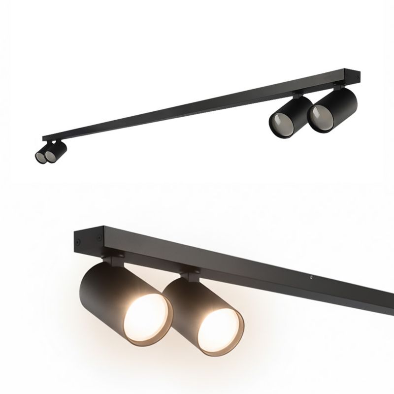 Oprawa punktowa EDO natynkowa listwa typu spot MALGA 4 LINE BLACK 4xGU10 czarna listwa IP20 1szt.