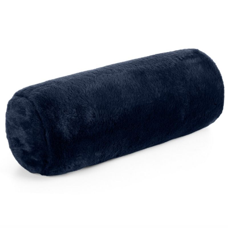 Wałek Futrzany Nina Eurofirany Granatowy 15X45 Cm Poduszka Dekoracyjna 1 Szt.
