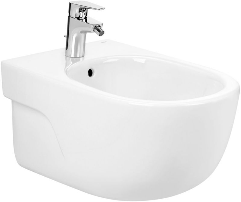 Bidet wiszący Roca Meridian biały, z powłoką Supraglaze, ceramika sanitarna, 1 szt.