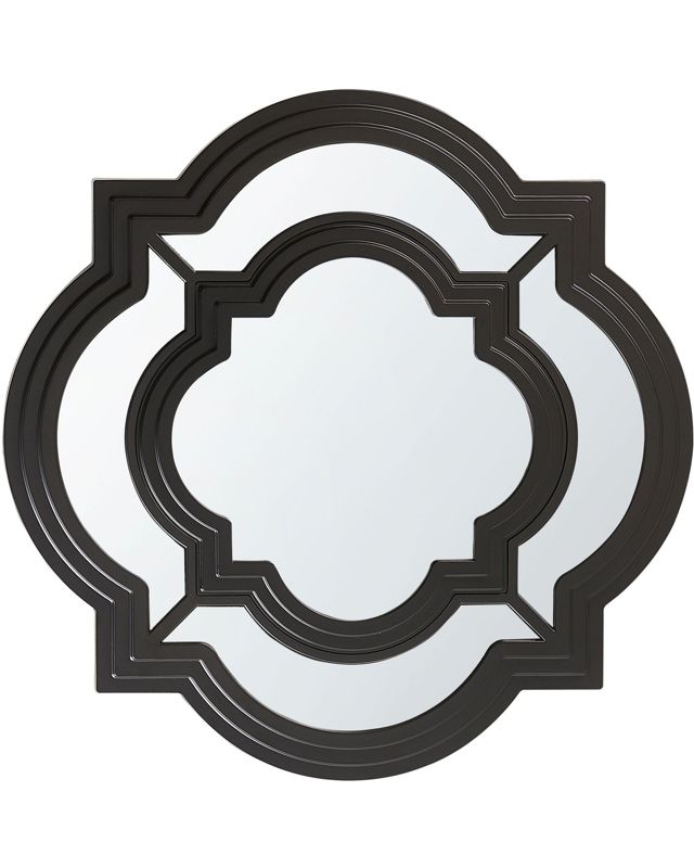Lustro ścienne Cobeta 51 cm 51 cm Czarny 1 szt.