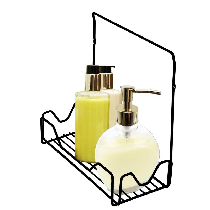 Półka łazienkowa Rodeno czarna stalowa 1 szt.