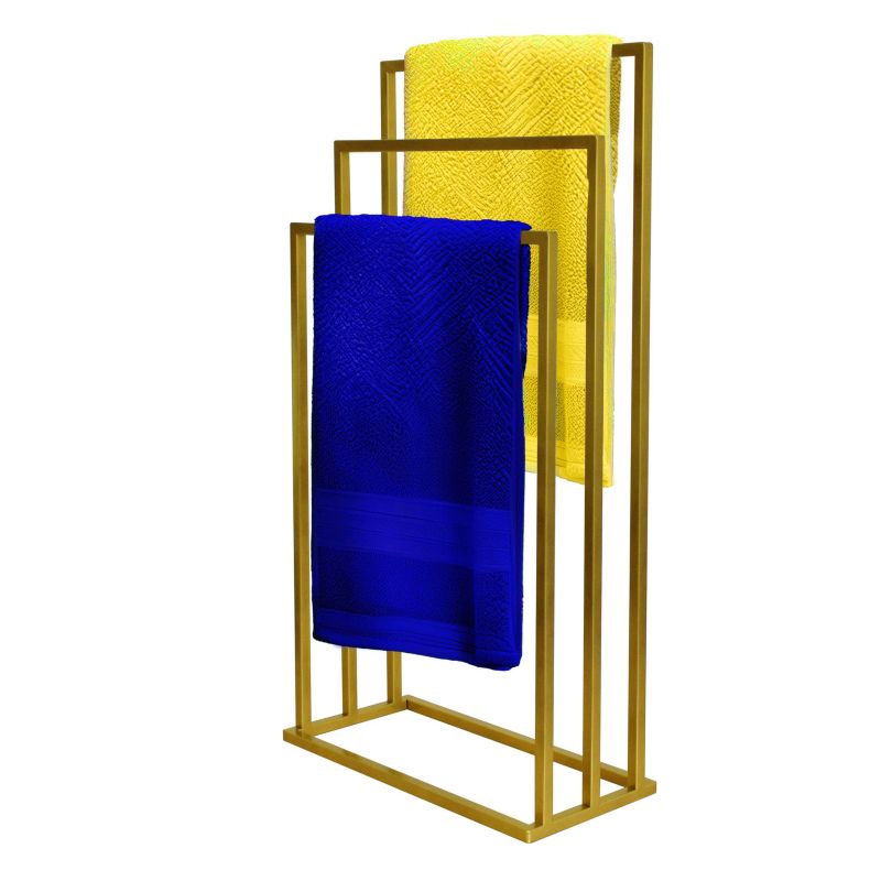 Stojak na ręczniki Rodeno 3 ramiona złoty 1 szt.