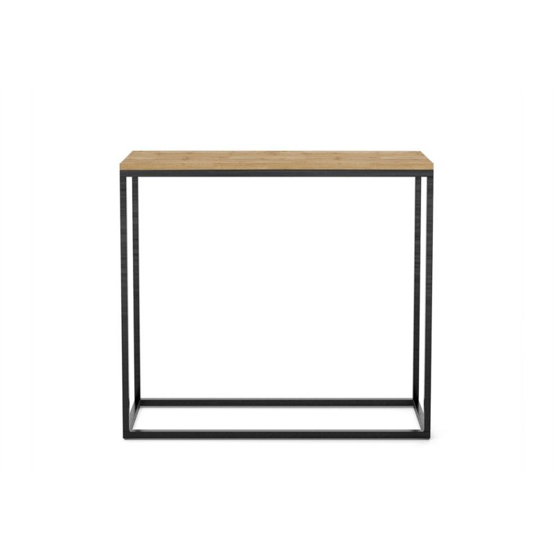 Konsola Bettso Well 80 cm stylowa do sypialni na czarnym stelażu dąb wotan 1szt.