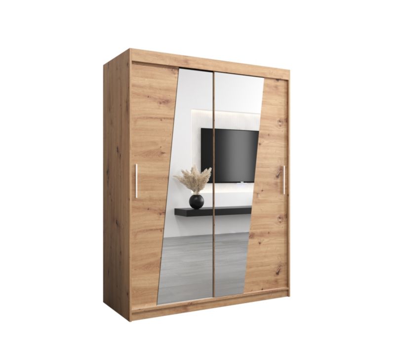 Szafa przesuwna Garderoba Abiks RHOMB 150 dąb artisan + dąb artisan 1 szt.