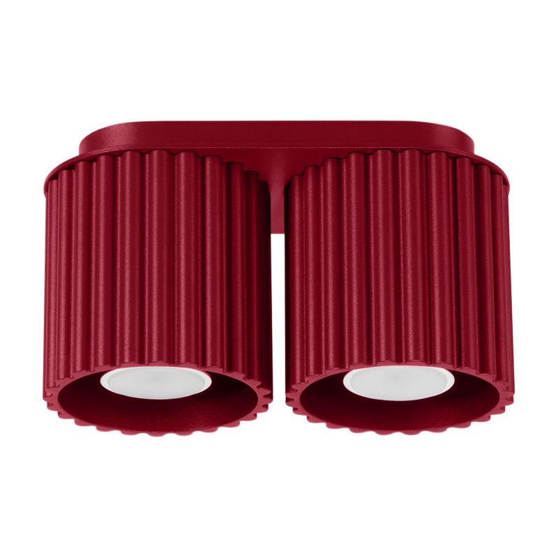 Spot reflektor natynkowy Sollux Lighting AURA burgundowy 2xGU10x10W wym:12x21x10cm IP20 -1 szt.