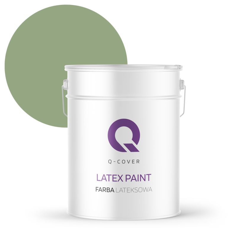 Farba Lateksowa Do Ścian i Sufitów Q-Cover Oliwkowy ciemny H2036 Głęboki Mat 10L