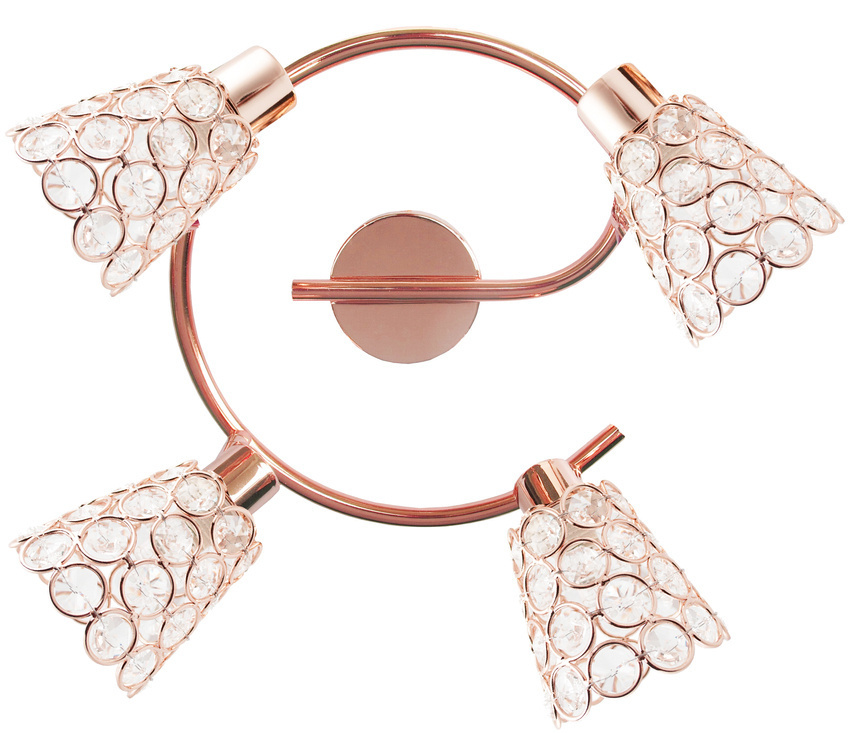 Złota lampa sufitowa wisząca spirala 4xG9 do salonu GLOSSY metal