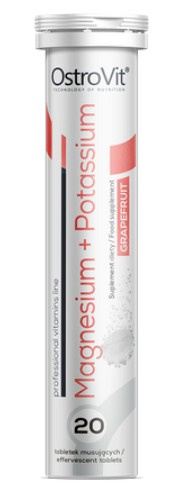 OstroVit Magnez + Potas o smaku grejpfrutowym, 20 tabletek musujących