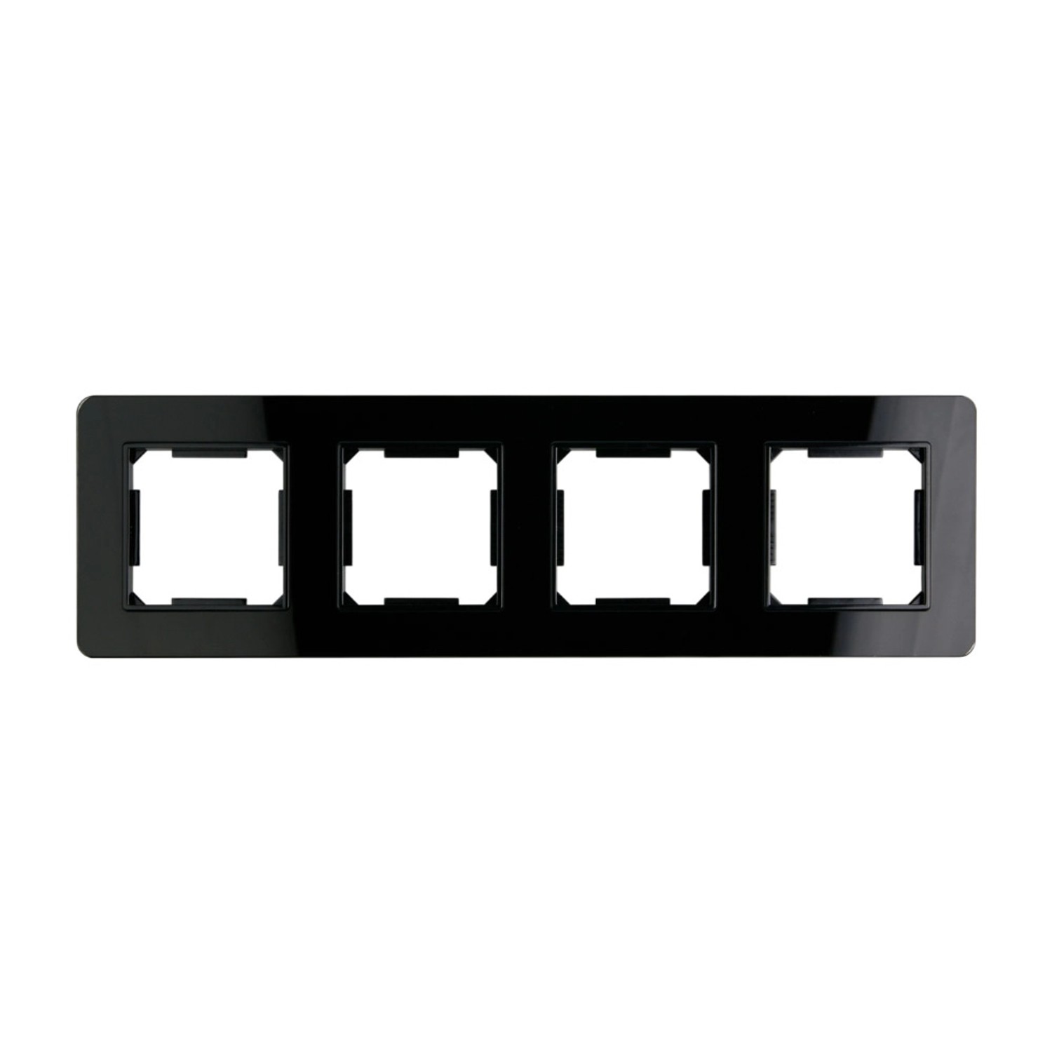 Electromalt Ramka Quad 4-krotna szkło czarna