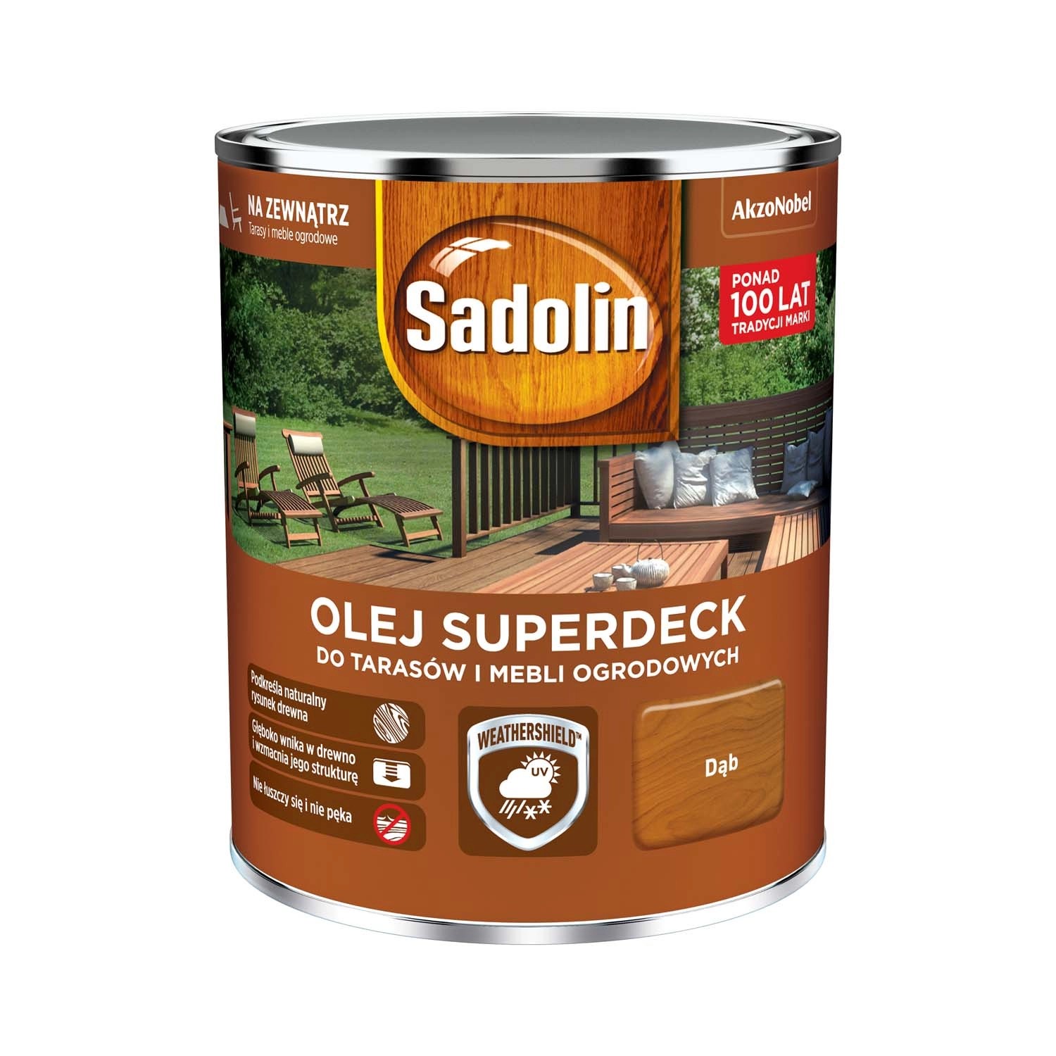 Sadolin Olej Superdeck do tarasów i mebli ogrodowych dąb 0,75L