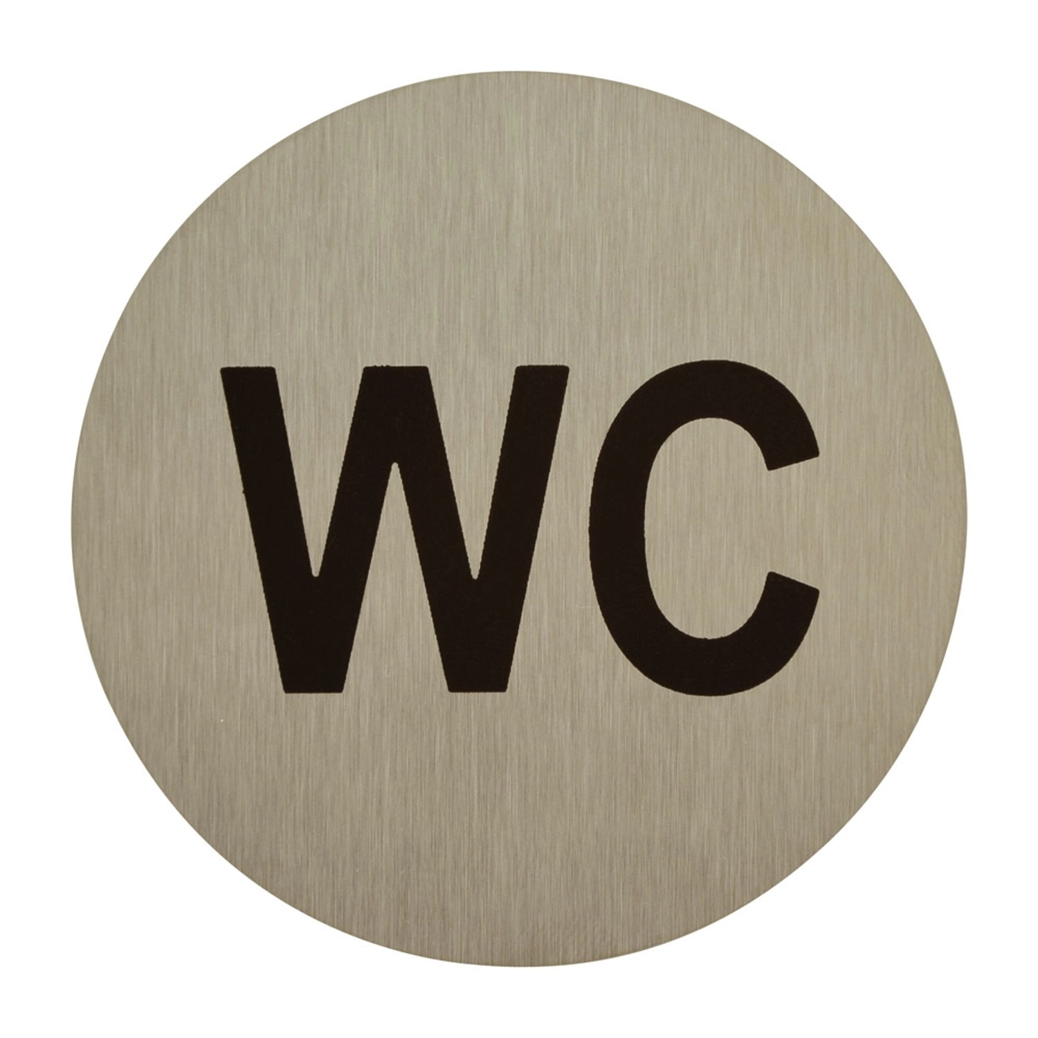 Metro Oznaczenie WC samoprzylepne inox 75mm