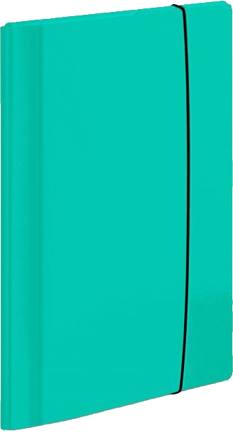 Teczka z gumką laminowana VauPe Large 2, A4, 20mm turkusowy