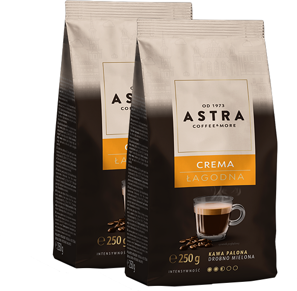 2x Kawa mielona Astra Łagodna Crema, 250g