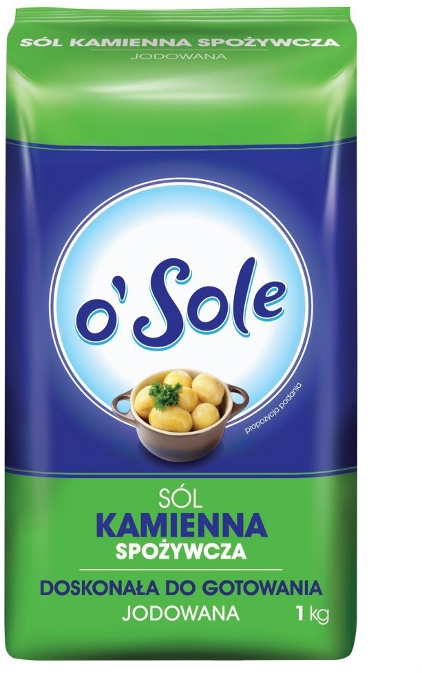 Sól kamienna jodowana o'Sole, 1kg