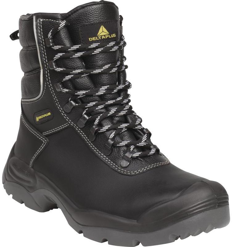 Buty robocze ocieplane Delta Plus Caderousse S3 CI SRC, skóra licowa, rozmiar 42, czarny