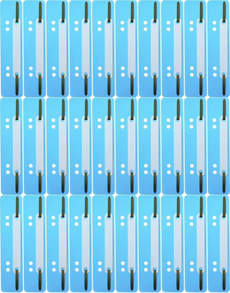 30x Wąsy skoroszytowe spinające dokumenty Durable, 25 sztuk, niebieski