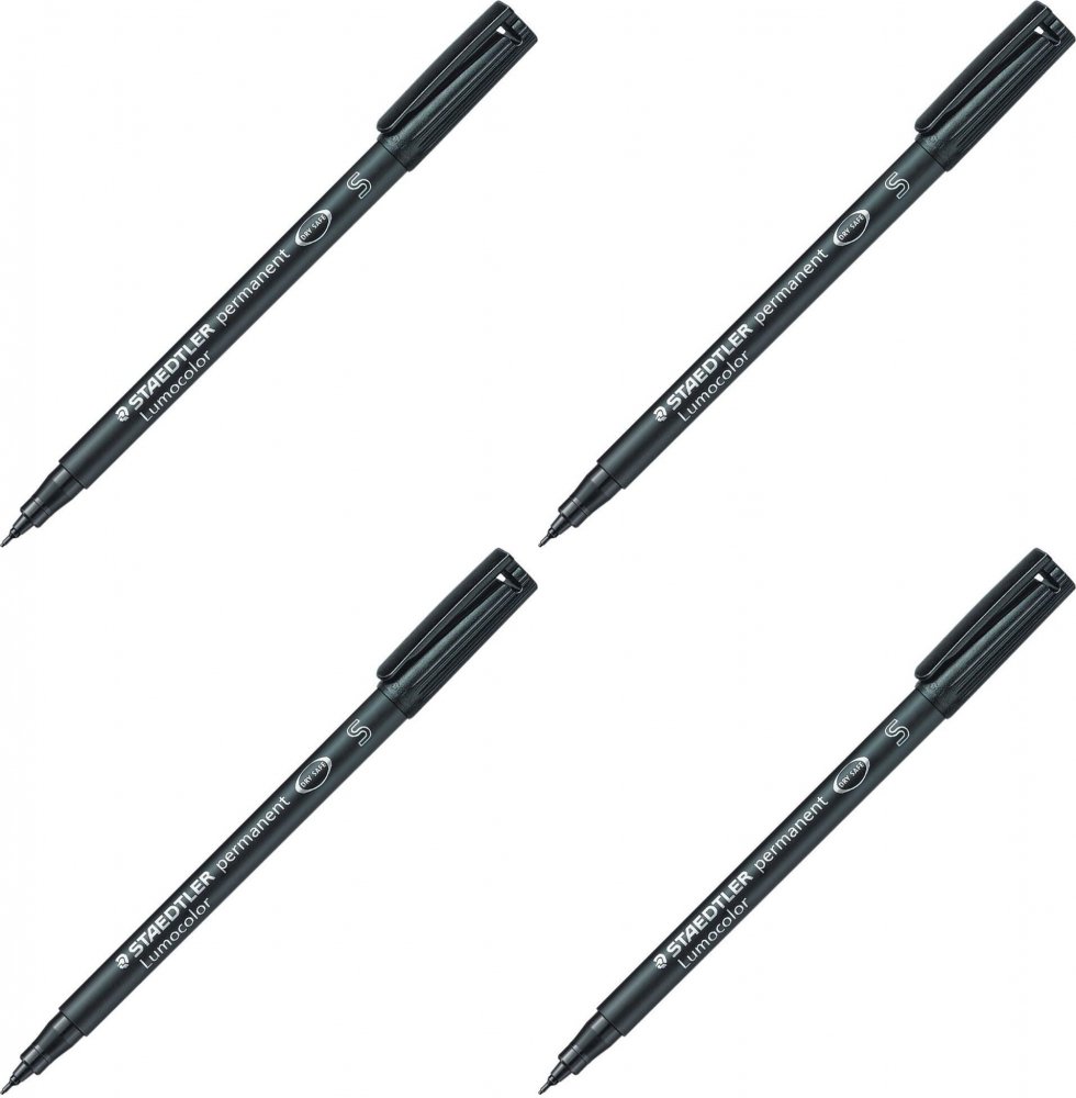 4x Foliopis Staedtler Lumocolor, okrągła, 0.4 mm (S), czarny