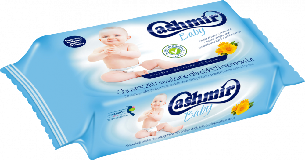 Chusteczki nawilżane dla dzieci i niemowląt Cashmir Baby, 72 sztuki