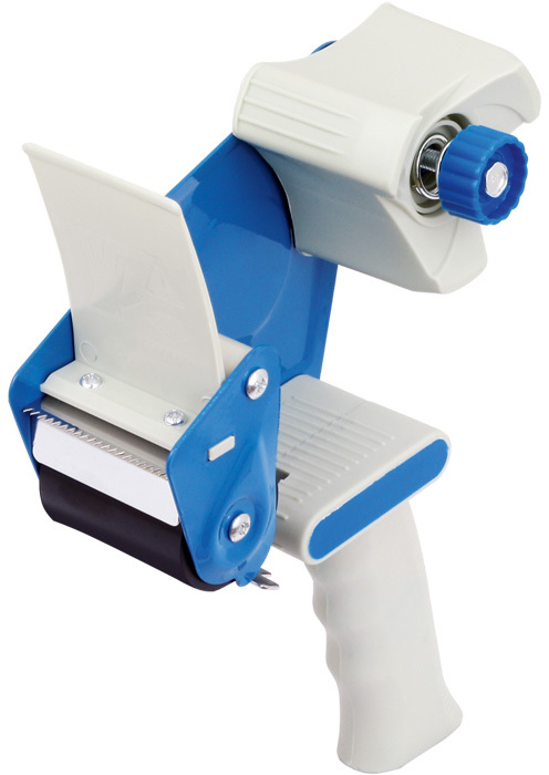 Dyspenser do taśmy pakowej Grand, duży, 50mm, niebieski