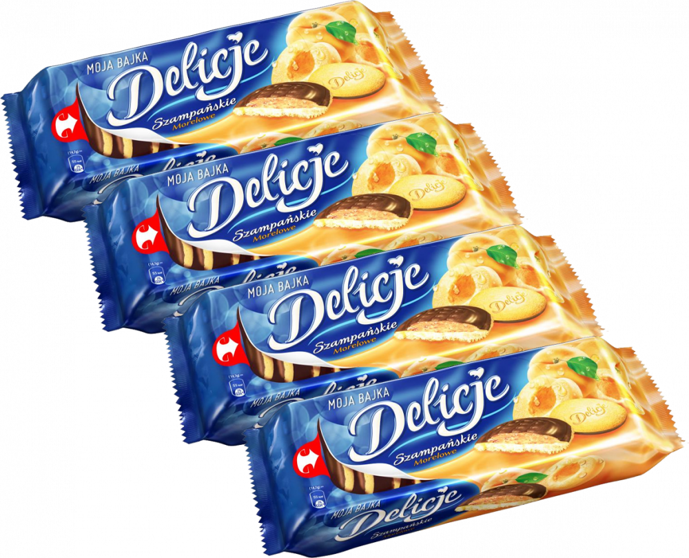 24x ciastka Delicje szampańskie Mondelez, morelowy, 147g
