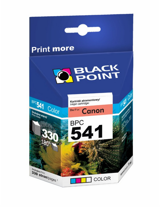 Tusz Black Point BPC541 (CL-541), 11ml, CMY cyan (błękitny), magenta (purpurowy), yellow (żółty)
